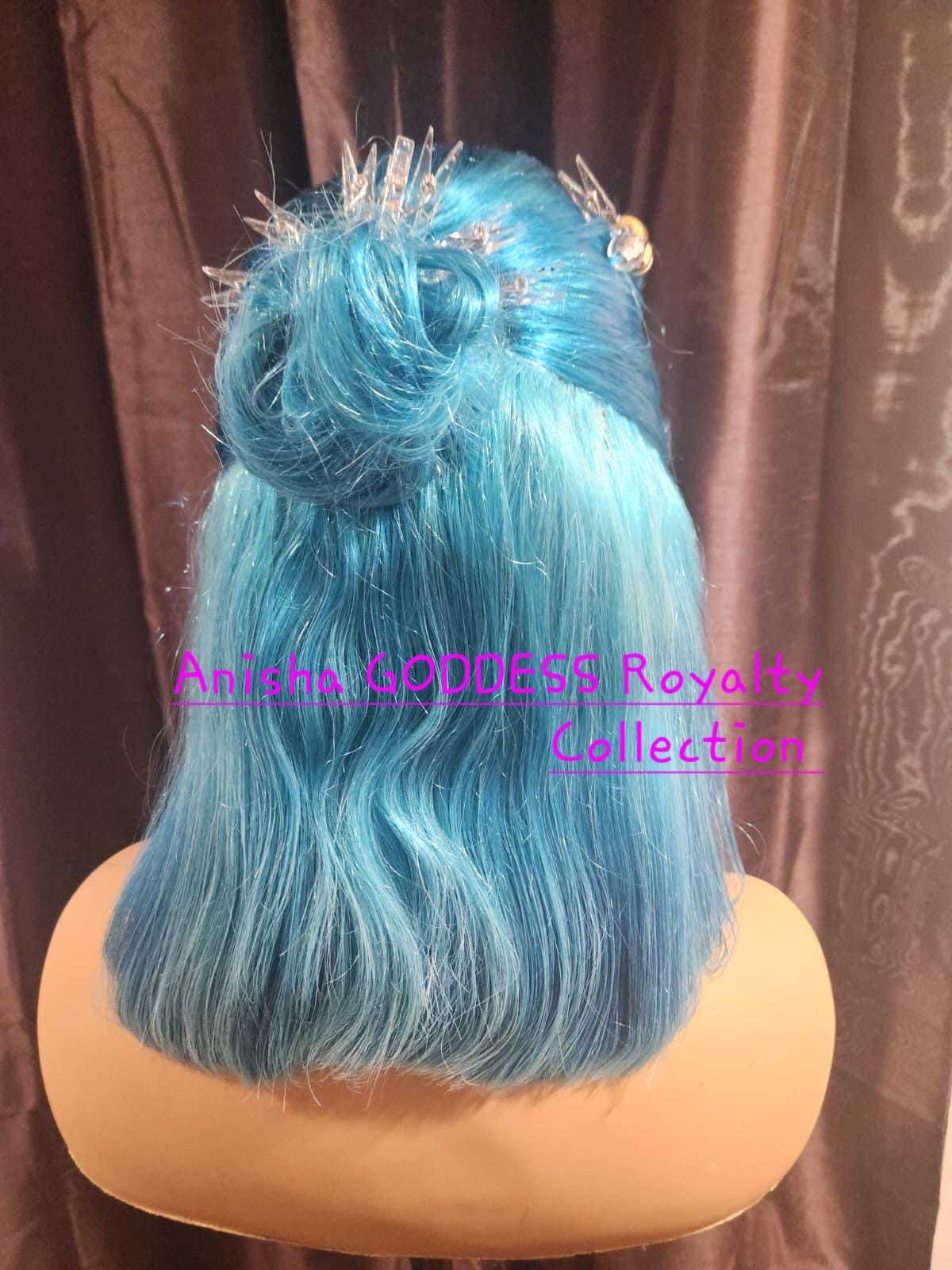 When You See Me Come Out Spiçẽ Of Dancehall *** 10 Inch 2Tone Blue 13x4 HD Lace Frontal Wig, 100%Human Hair  200%Desity.