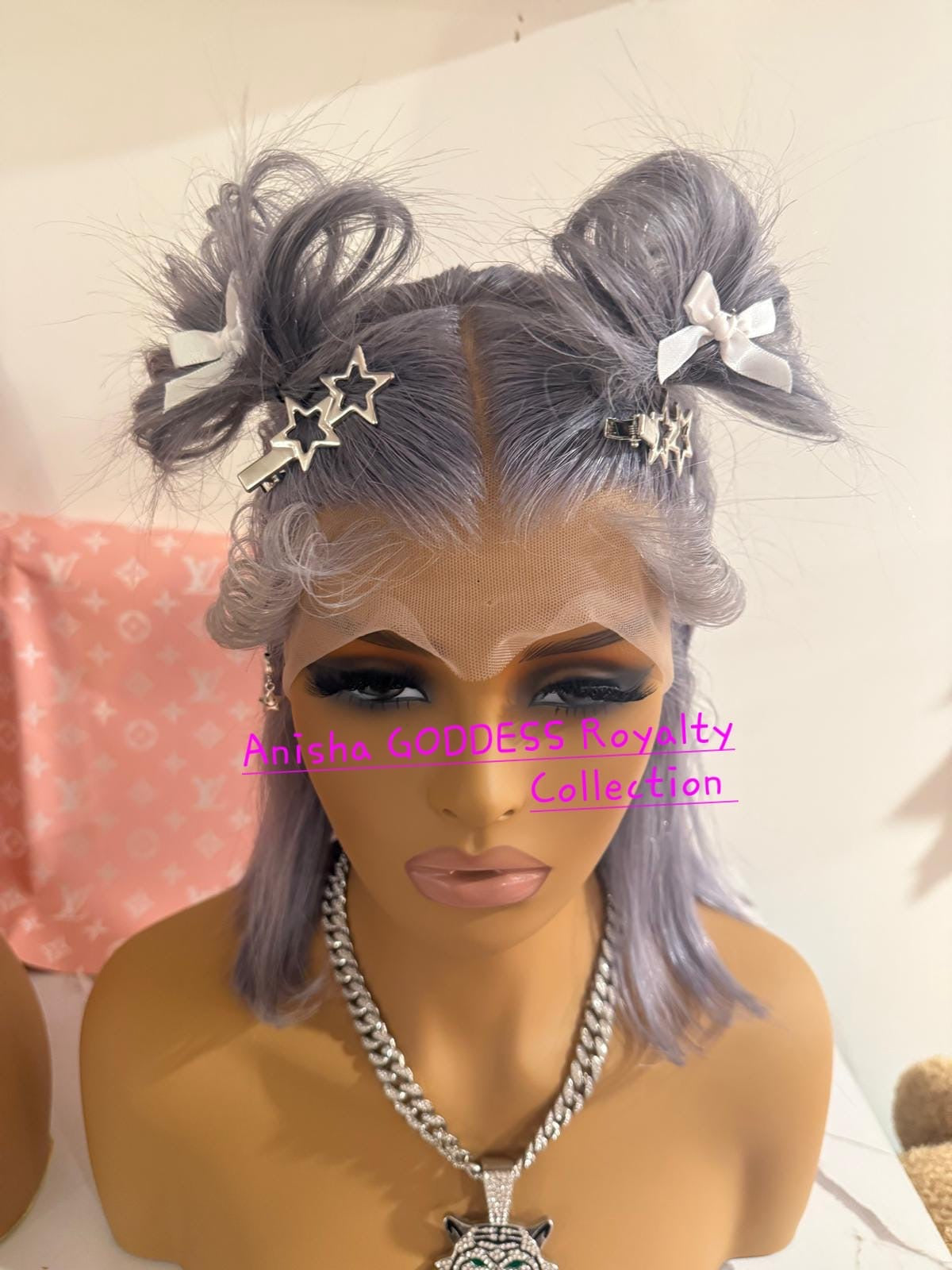 Silver Gray Straight Bob, 12 Inch 13x4 Lace Frontal 100% Human, 200% Desity