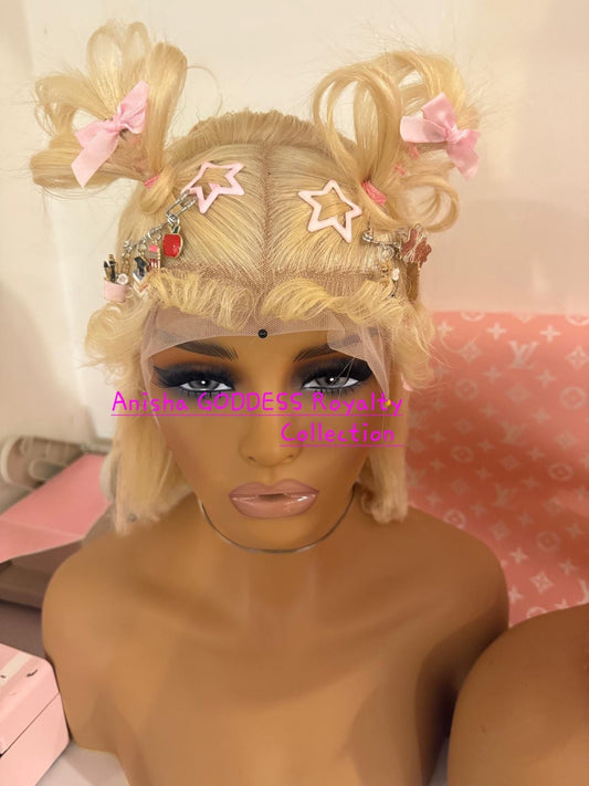 Short Straight Bob, 8 Inch 13x4 Lace Frontal 100% Human, 200% Desity