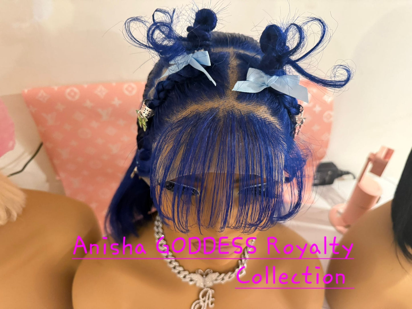 Blue 13x4 Straight Bob, Lace Frontal, 10 Inch 100% Human, 180% Desity